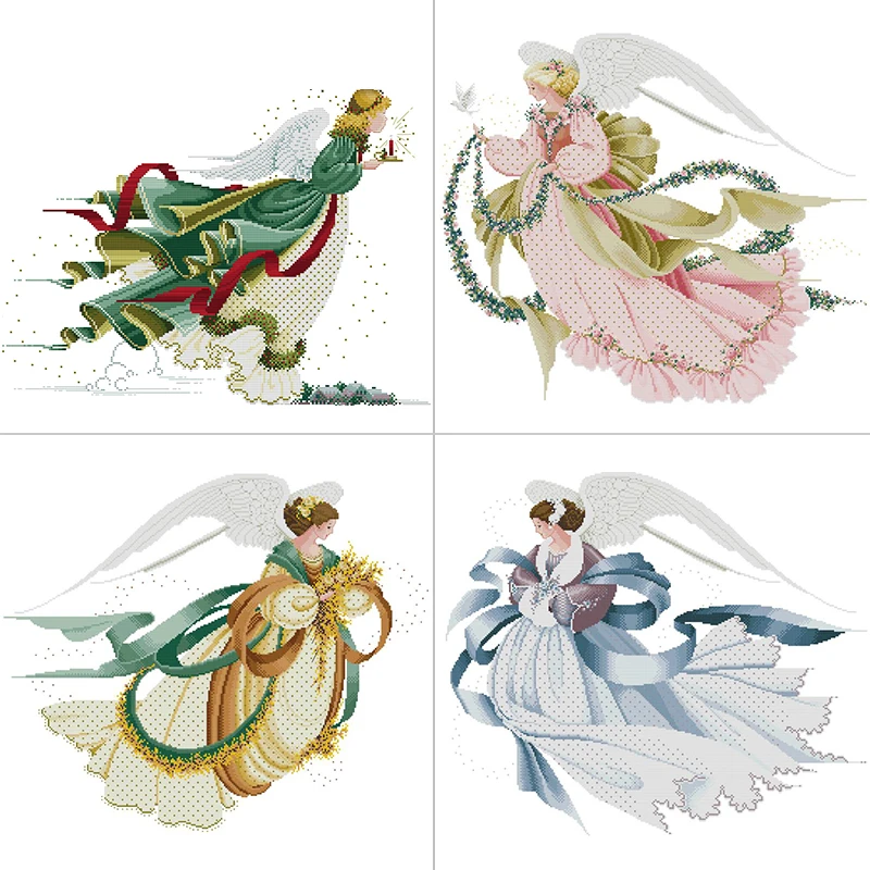Embroidery X Pattern - 천사 시리즈 캐릭터 패턴 크로스 스티치