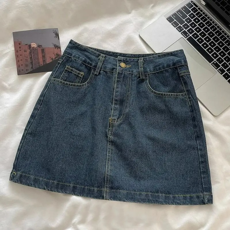 Embroidery Origin - Y2K 데님 스커트 세트: 빈티지 일본