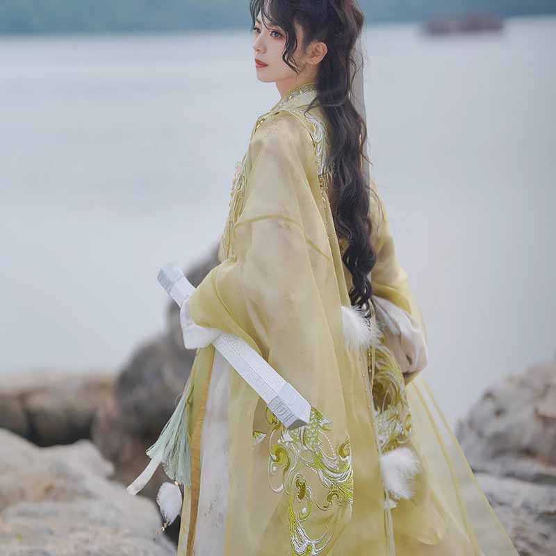 Embroidery Outfit - Wuxia Swordsman Hanfu 복장 남성 그라데이션