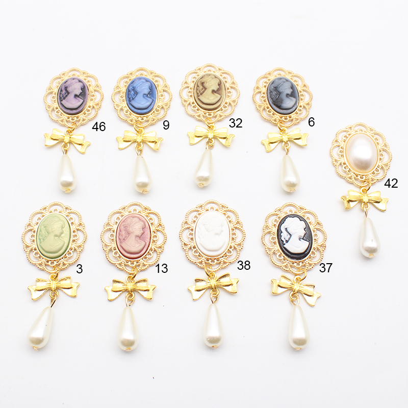 Embroidery Simple - 패션 신상품 10개/세트 25*58mm 인조 진주