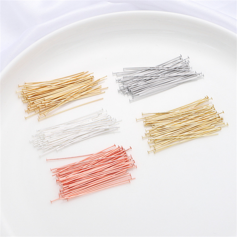 50개/팩 925 스털링 실버 플랫 헤드 핀 공예용 귀 - Embroidery Bracelet 리뷰 및 가격