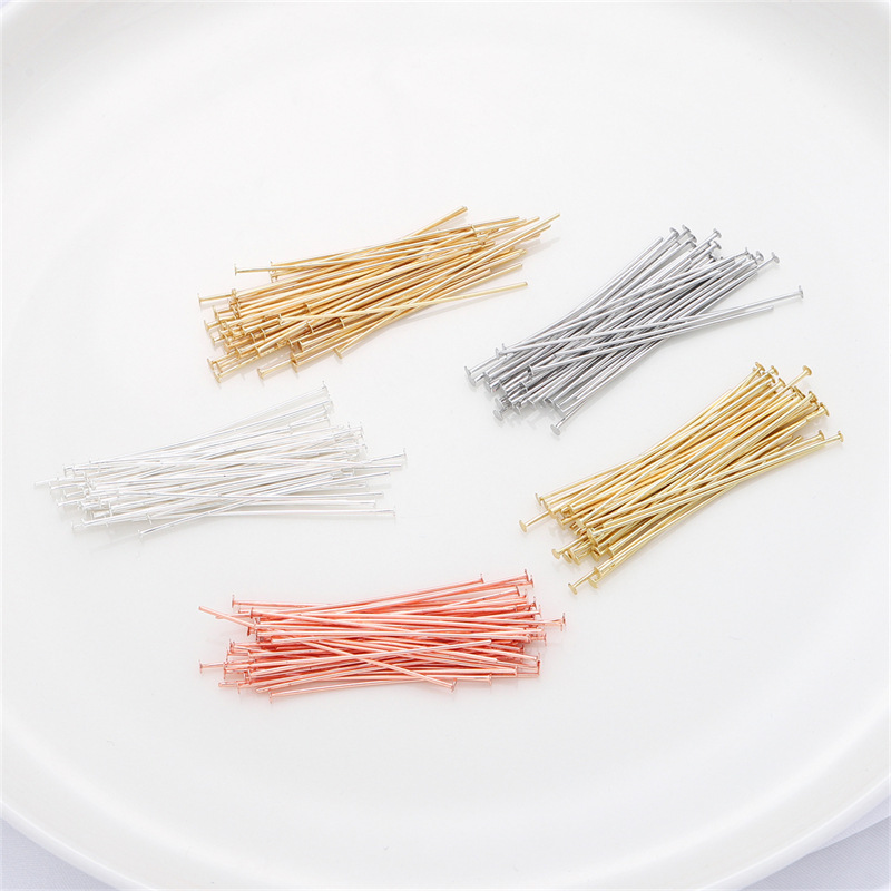 50개/팩 925 스털링 실버 플랫 헤드 핀 공예용 귀 - Embroidery Bracelet 리뷰 및 가격