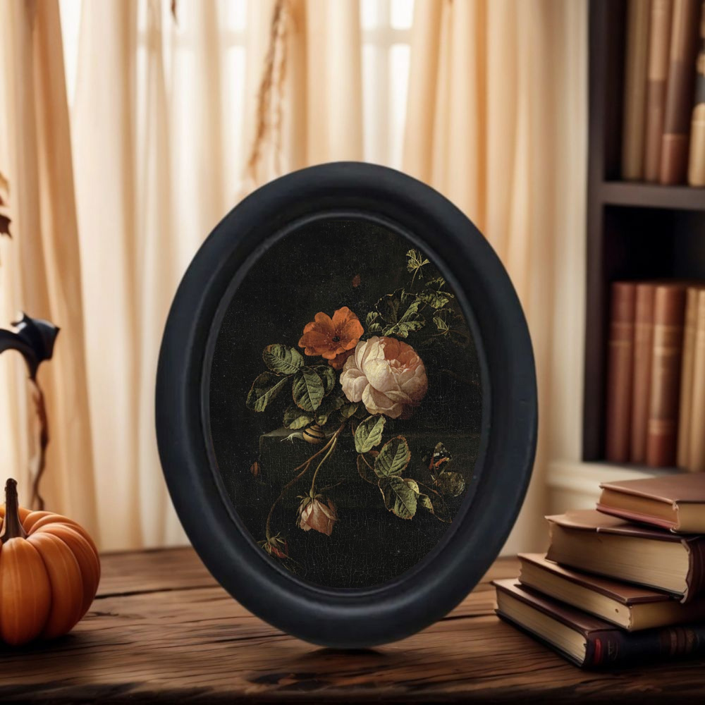 1개의 빈티지 할로윈 모란꽃 장식 벽 예술품 - 수제  - Embroidery Wall Art 리뷰 및 가격
