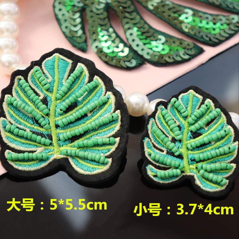 스팽글 잎사귀 패치 자수 핸드메이드 비즈 저렴한 의류용 - Embroidery Jacket Jeans 리뷰 및 가격