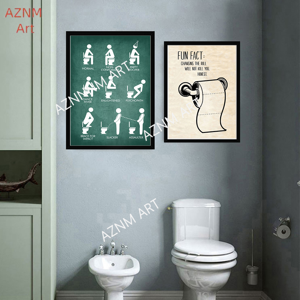 벽 예술 캔버스 그림 재미있는 욕실 규칙 표지판 북유럽 - Embroidery Wall Art 리뷰 및 가격