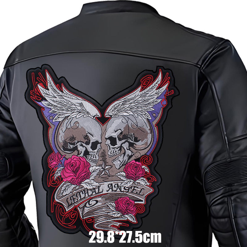 대형 뒷면 자수 패치 흡연 원숭이 오토바이 패치 가죽  - Embroidery Jacket Jeans 리뷰 및 가격