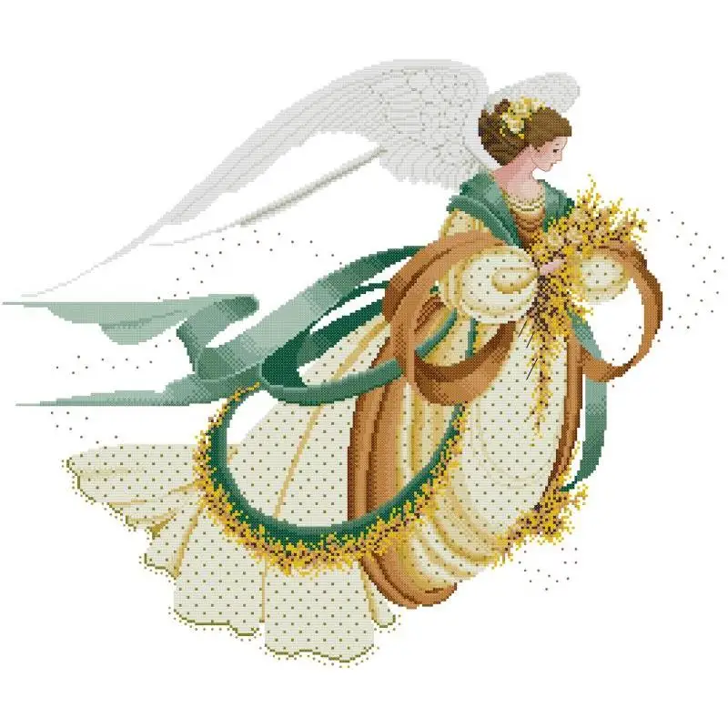 천사 시리즈 캐릭터 패턴 크로스 스티치 키트, 아이다  - Embroidery X Pattern 리뷰 및 가격