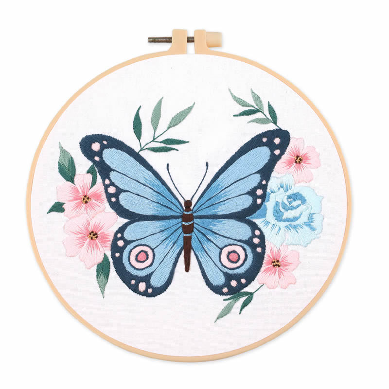 1개 20X20CM 7.87인치 자수 나비 키트, 초보 - Embroidery Origin 리뷰 및 가격