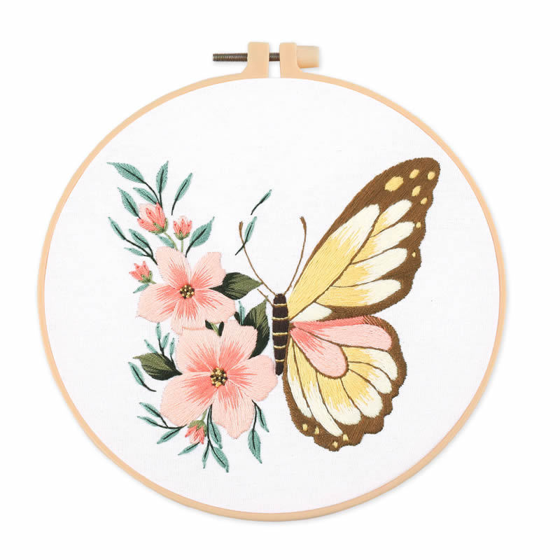 1개 20X20CM 7.87인치 자수 나비 키트, 초보 - Embroidery Origin 리뷰 및 가격