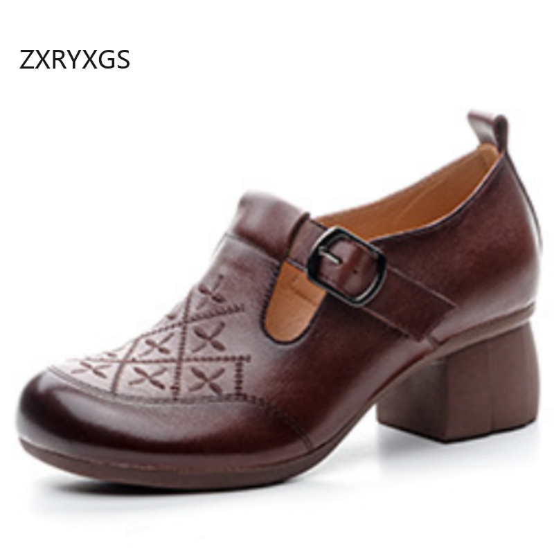 ZXRYXGS 2025 신상 가을 탑 소가죽 자수 레트 - Embroidery Yes 리뷰 및 가격