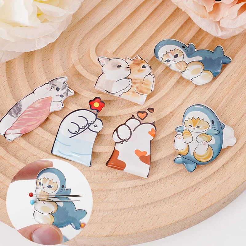 귀여운 고양이 아크릴 바늘, 1개, 자석 재봉실, 바늘 - Embroidery Youtube 리뷰 및 가격