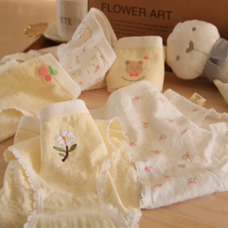 사랑스러운 꽃 자수 장식의 통기성이 좋은 면 소재 여성 - Embroidery Yellow Flower 리뷰 및 가격