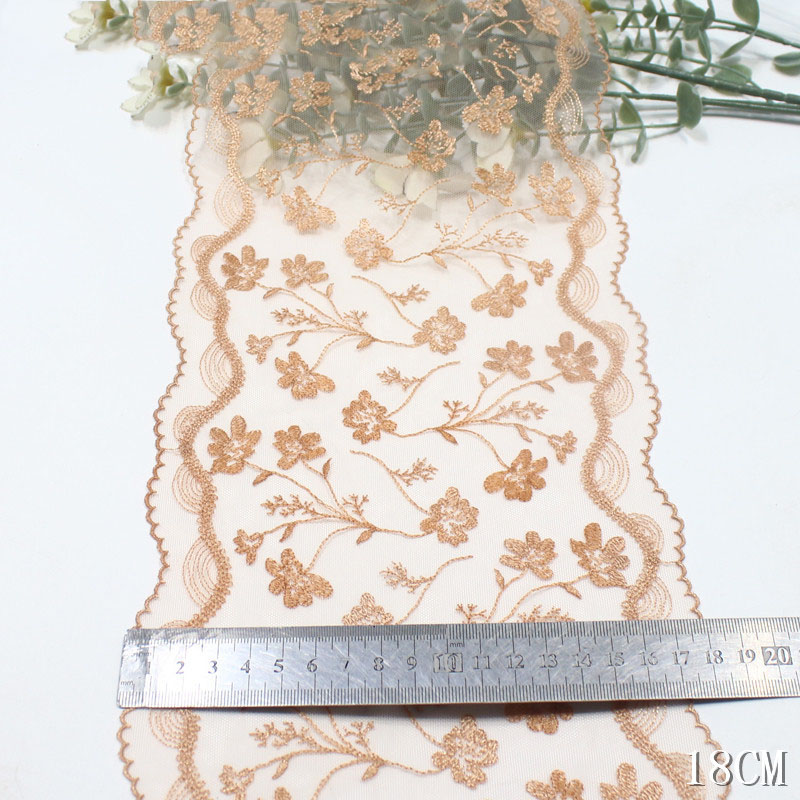 41야드 양면 자수 레이스 블랙 옐로우 핑크 메쉬 꽃  - Embroidery Yellow Flower 리뷰 및 가격