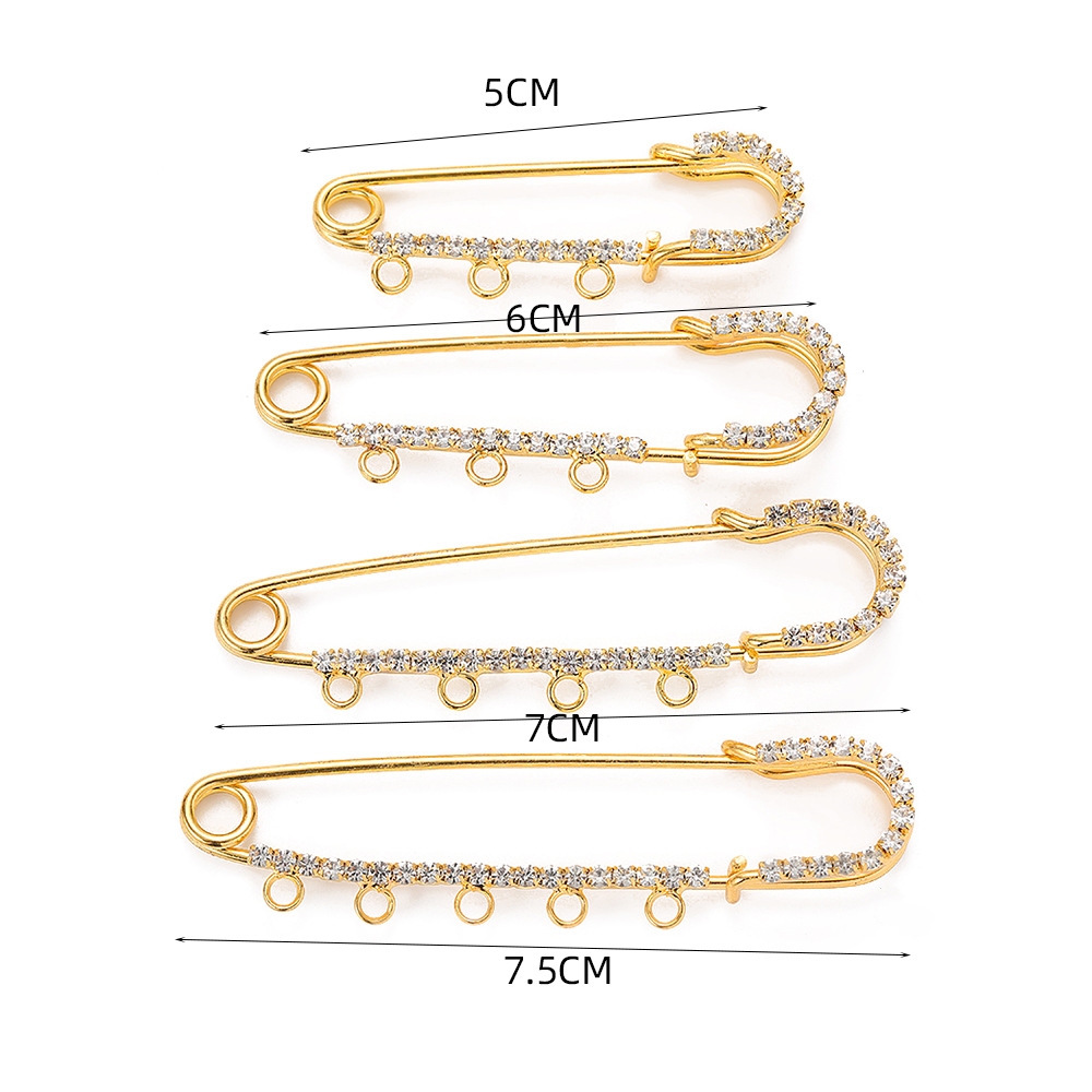 5개입 라인스톤 참 장식 안전핀 롱 브로치 베이스 3/ - Embroidery Simple 리뷰 및 가격