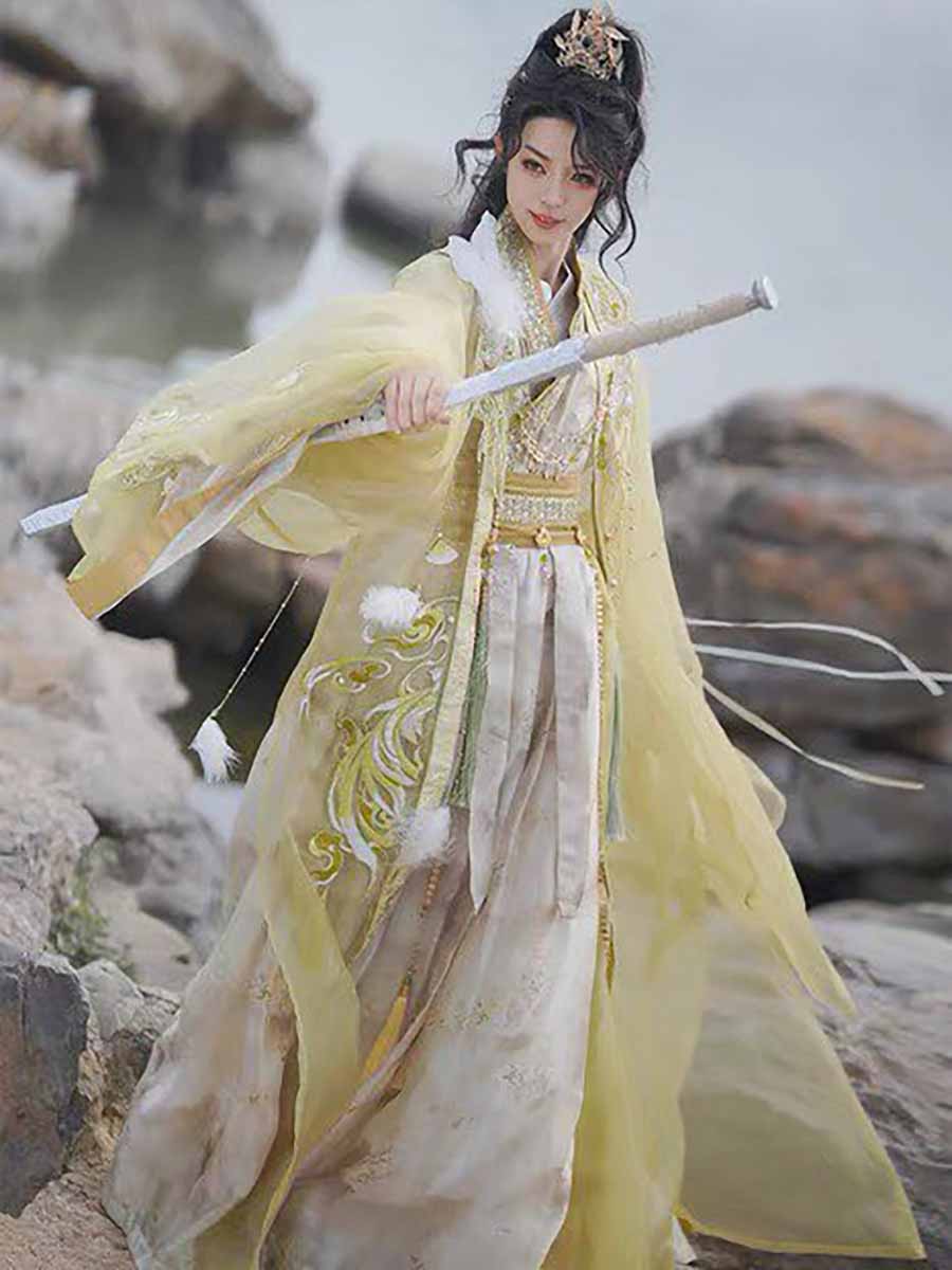 Wuxia Swordsman Hanfu 복장 남성 그라 - Embroidery Outfit 리뷰 및 가격