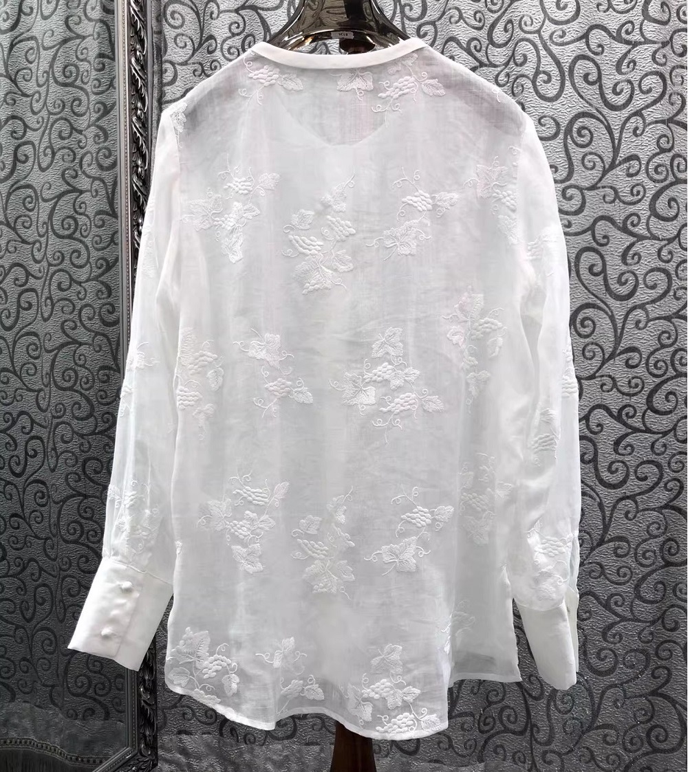 최고급 새 패션 스타일 블라우스 2026 봄 여성용 전 - Embroidery Yellow Flower 리뷰 및 가격