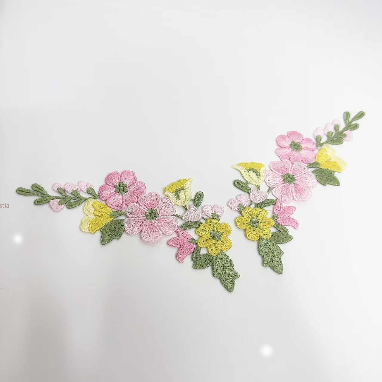 10 개/몫 5.5*13cm 핑크 옐로우 그린 플라워  - Embroidery Yellow Flower 리뷰 및 가격
