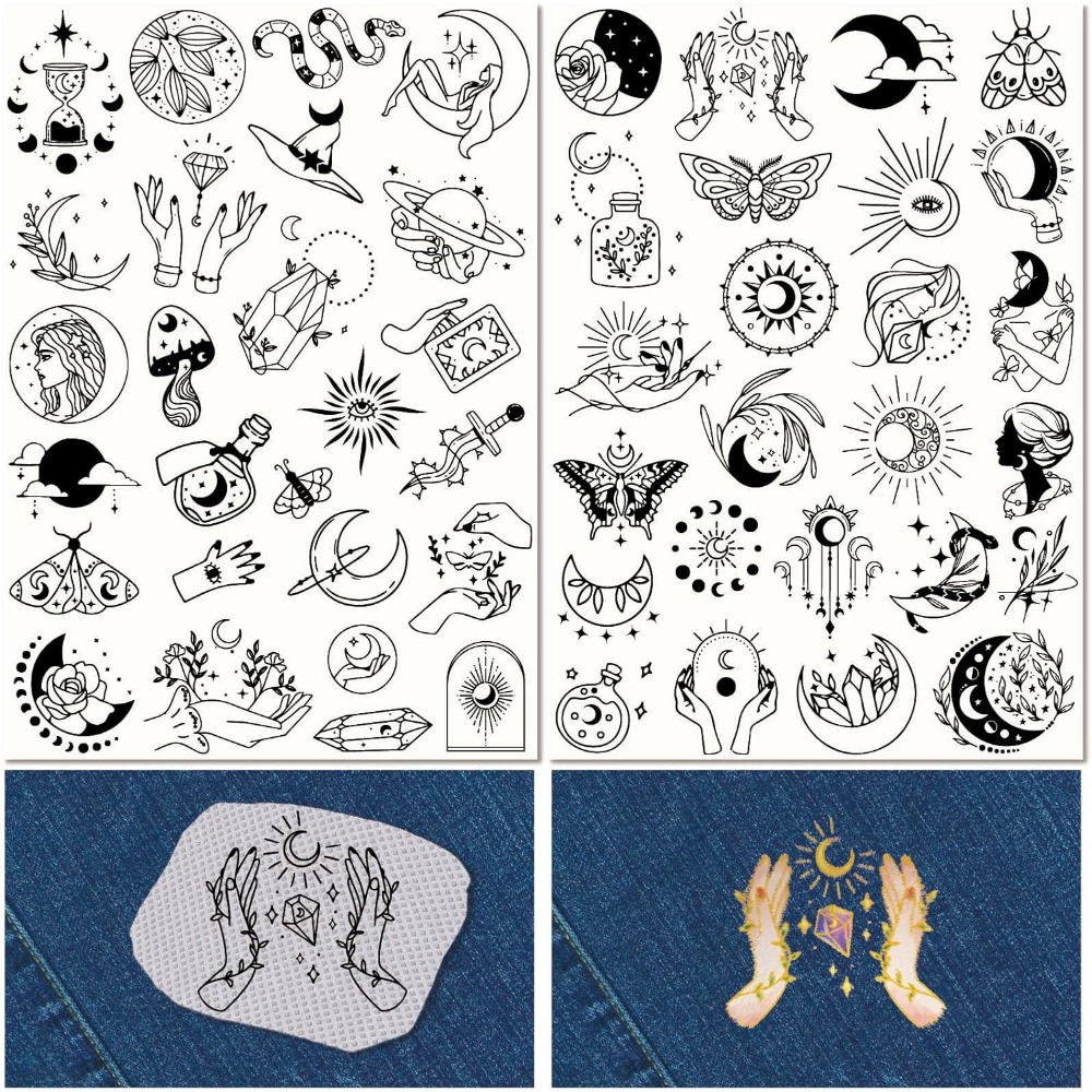 51Pcs Boho Moon Sun 수용성 자수 안정제 - Embroidery Stitches 리뷰 및 가격